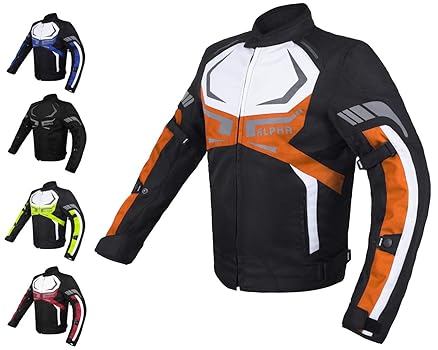 MOTORCYCLE JACKET MENS CE ARMORED BIKERS RIDING RACING